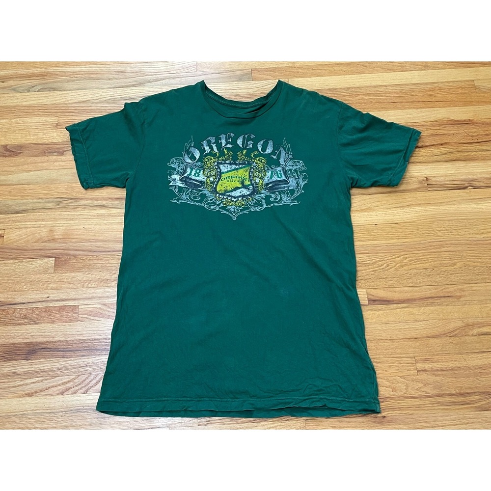 Men's T-Shirt Green 1876 University of Oregon Ducks Football Team Logo 2xl - Picture 1 of 7